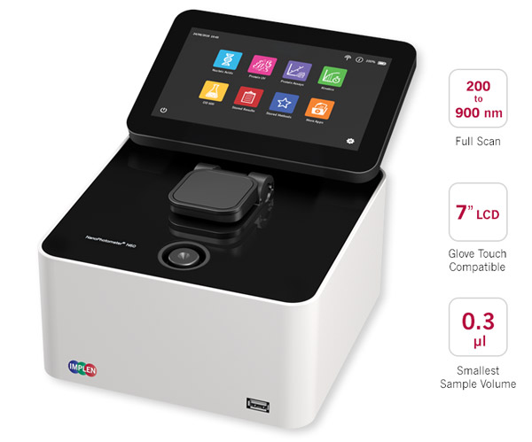 Implen N60 fast nanophotometer spectrophotometer, scan 200-900nm in 2.5 sec nanodrop alternative