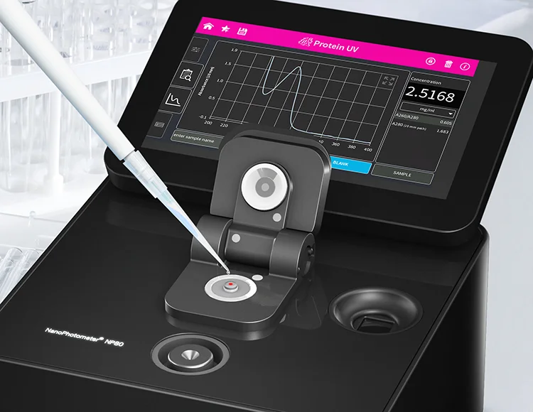 Fast accurate Protein quantification using microvolume UV Vis spectrophotometry