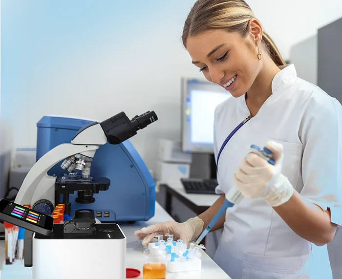 UV-Vis Spectroscopy is used for DNA & RNA quantification, proteins, purity ratio bacterial growth, colorimetric assays