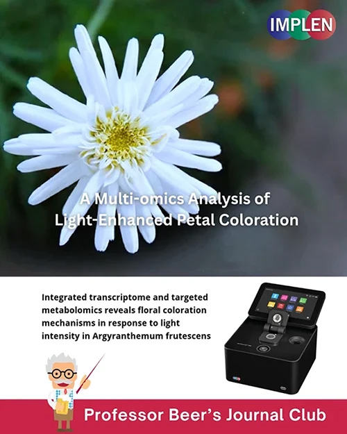 Implen Professor Beer Journal Club Analysis-of-Light-Enhanced-Petal-Coloration